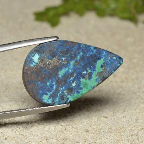 Crisocolla Multicolore naturale da 12.02 ct, Forma a pera, Opaco