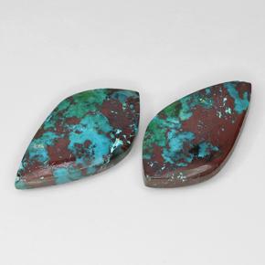 Crisocolla naturale multicolore da 14,41 ct, forma fantasia, opaco