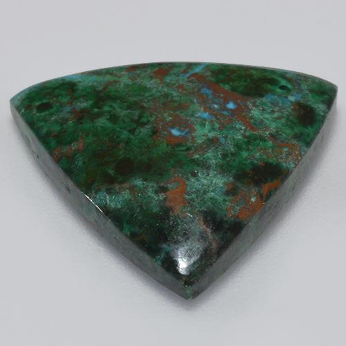 Crisocolla multicolore naturale da 9,88 ct, taglio trillion, opaco
