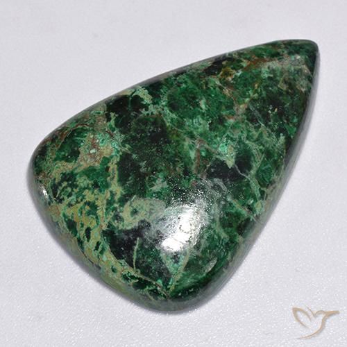 36.77ct Naturale Multicolore Crisocolla, Forma a pera, Opaco