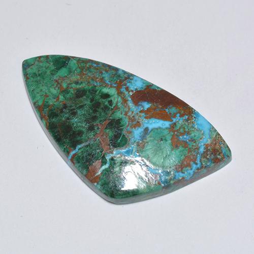 Crisocolla naturale multicolore da 9,00 ct, forma fantasia, opaco