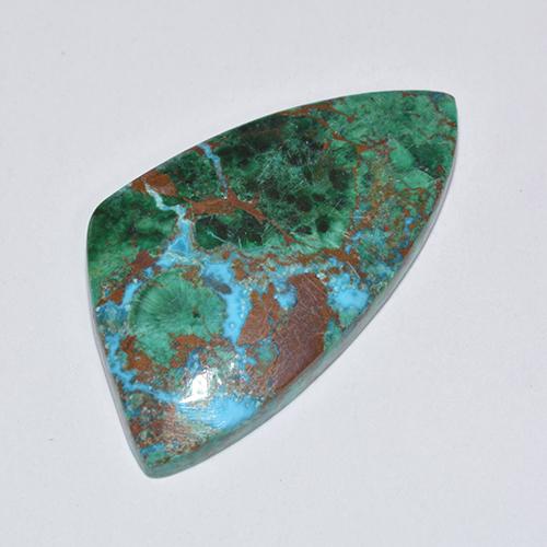 Crisocolla naturale multicolore da 9,00 ct, forma fantasia, opaco