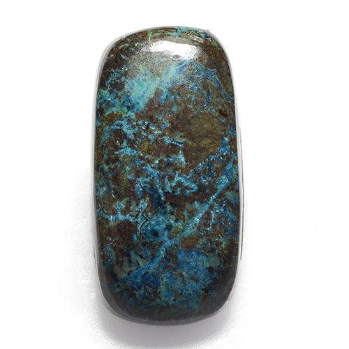 Crisocolla naturale multicolore da 11,89 ct, taglio a cuscino, opaco
