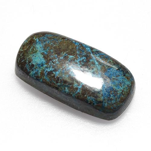 Crisocolla naturale multicolore da 11,89 ct, taglio a cuscino, opaco