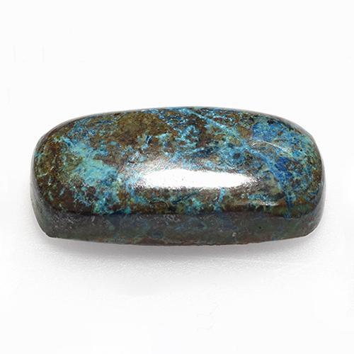 Crisocolla naturale multicolore da 11,89 ct, taglio a cuscino, opaco