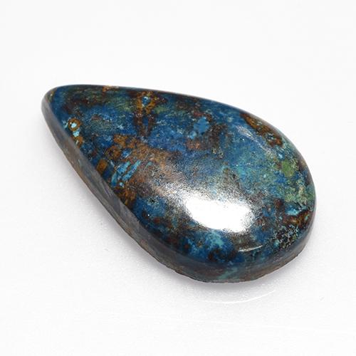 Crisocolla naturale multicolore da 16,67 ct, taglio a pera, opaco