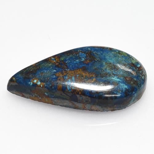 Crisocolla naturale multicolore da 16,67 ct, taglio a pera, opaco