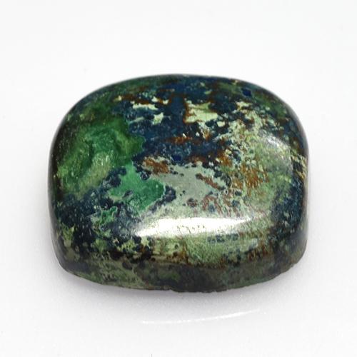 Crisocolla Multicolore naturale da 18.86 ct, Taglio a cuscino, Opaco