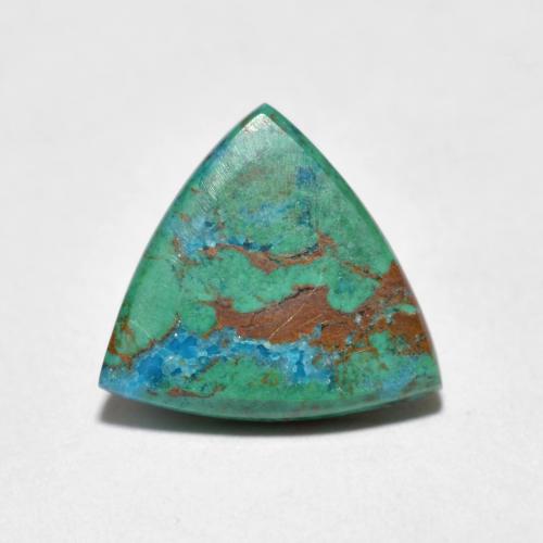 Crisocolla naturale multicolore da 2,07 ct, trillion, opaco