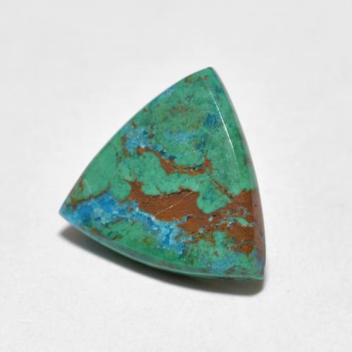 Crisocolla naturale multicolore da 2,07 ct, trillion, opaco