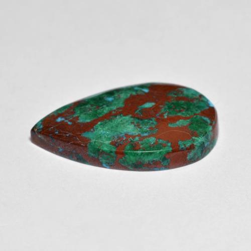 Crisocolla naturale multicolore da 5,19 ct, taglio a pera, opaco