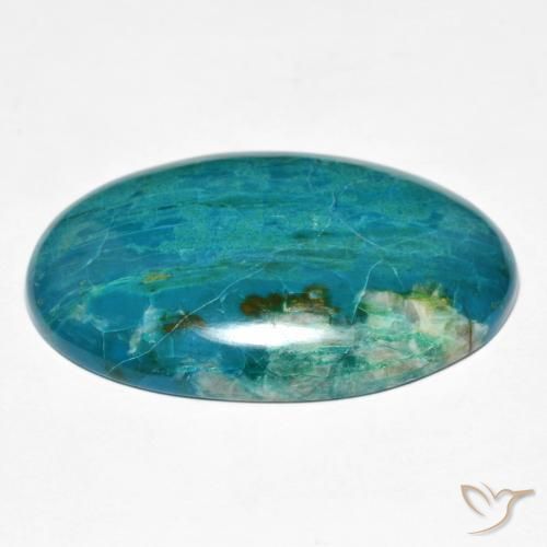 Crisocolla Blu Medio Verde naturale da 36.15 ct, Ovale, Opaco