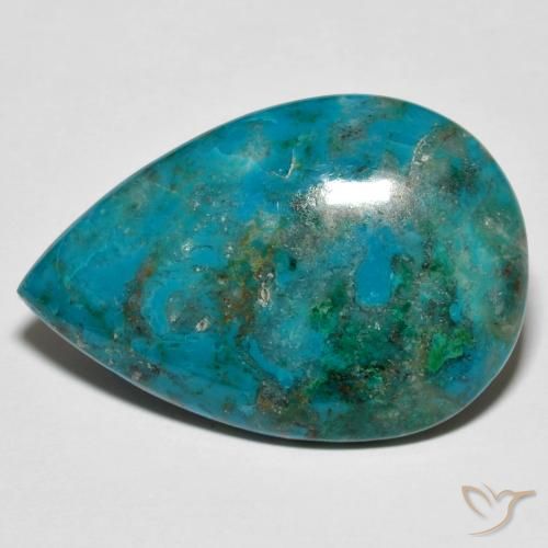 20.49ct Naturale Multicolore Crisocolla, Forma a pera, Opaco