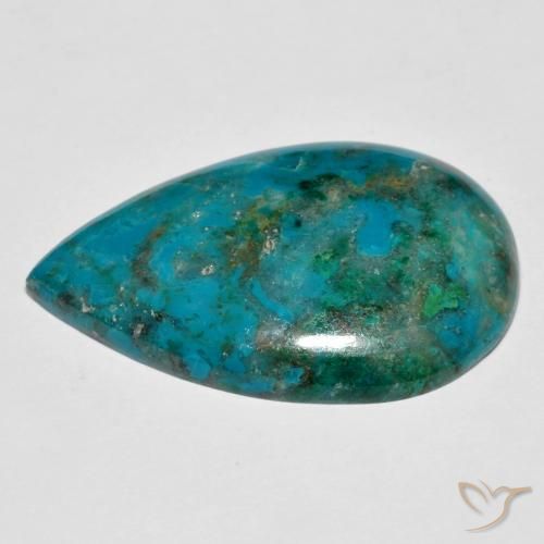 Crisocolla Multicolore naturale da 20.49 ct, Forma a pera, Opaco