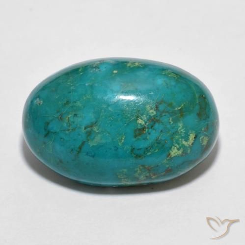 11.70ct Naturale Verde blu Crisocolla, Ovale, Opaco