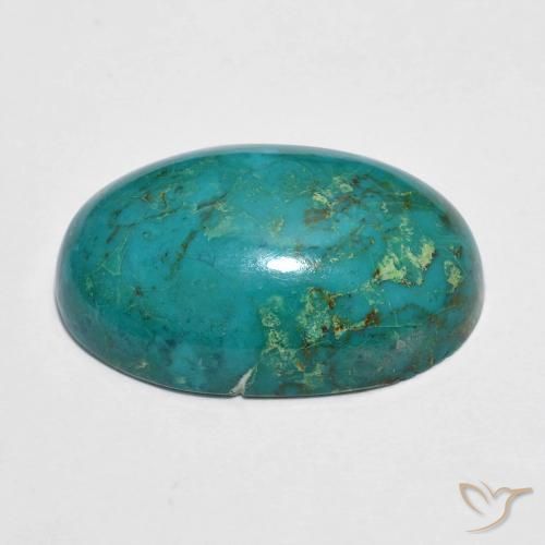 Crisocolla Verde blu naturale da 11.70 ct, Ovale, Opaco