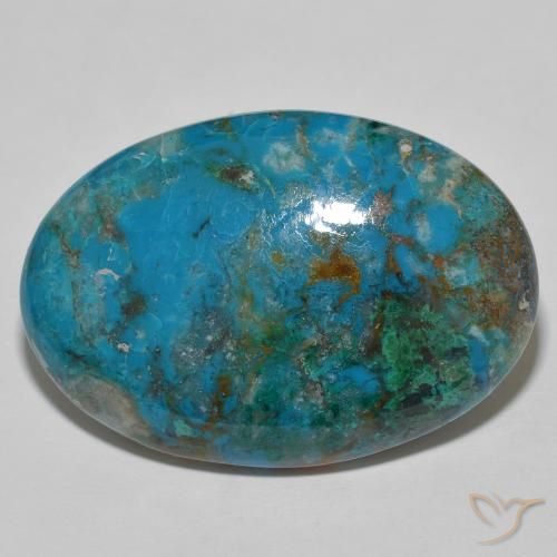 45.27ct Naturale Multicolore Crisocolla, Ovale, Opaco