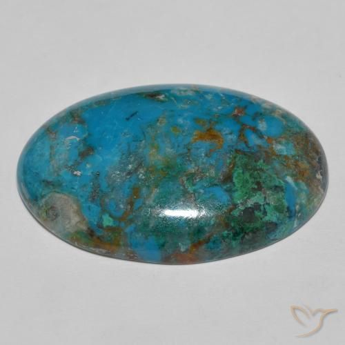 Crisocolla Multicolore naturale da 45.27 ct, Ovale, Opaco