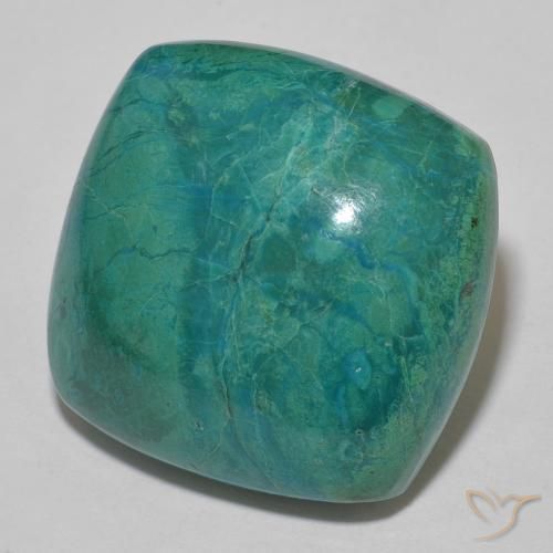 33.70ct Naturale Multicolore Crisocolla, Cuscino, Opaco