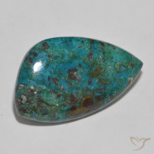 15.75ct Naturale Multicolore Crisocolla, Taglio a fantasia, Opaco