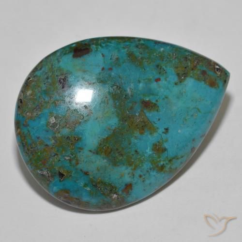 Crisocolla Multicolore naturale da 51.51 ct, Forma a pera, Opaco