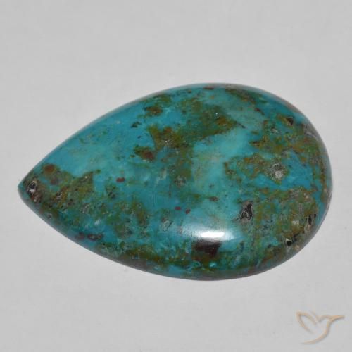 Crisocolla Multicolore naturale da 51.51 ct, Forma a pera, Opaco