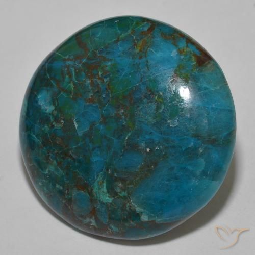 44.00ct Naturale Multicolore Crisocolla, Rotondo, Opaco