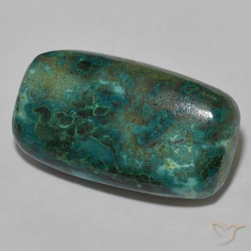 22.39ct Naturale Multicolore Crisocolla, Cuscino, Opaco