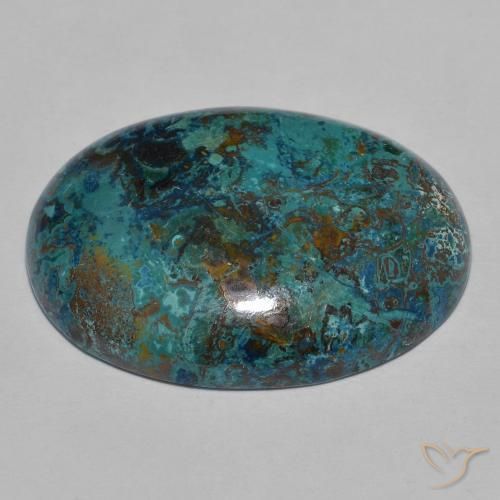 Crisocolla Multicolore naturale da 31.10 ct, Ovale, Opaco