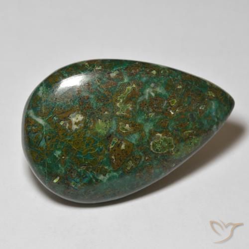 Crisocolla Multicolore naturale da 38.38 ct, Forma a pera, Opaco
