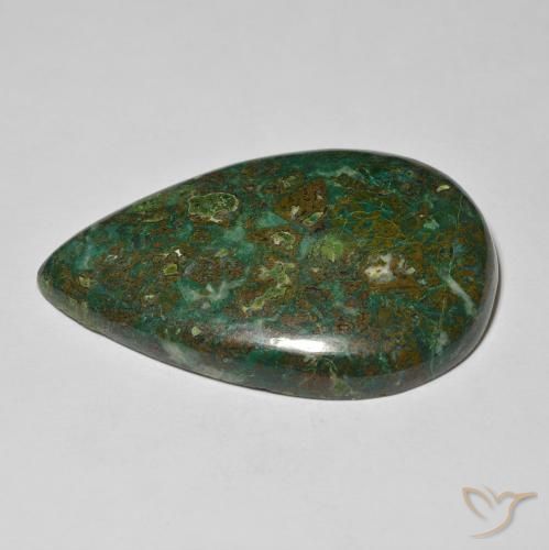 Crisocolla Multicolore naturale da 38.38 ct, Forma a pera, Opaco