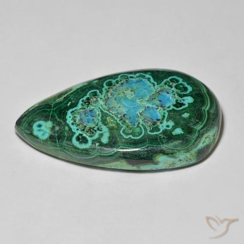Crisocolla Multicolore naturale da 48.69 ct, Forma a pera, Opaco