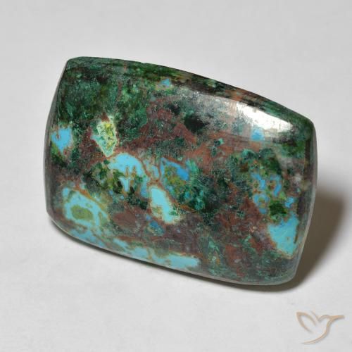 Crisocolla Multicolore naturale da 28.15 ct, Cuscino, Opaco
