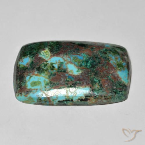 Crisocolla Multicolore naturale da 28.15 ct, Cuscino, Opaco
