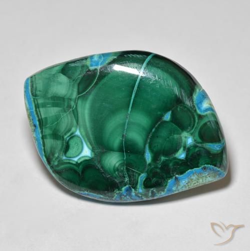 50.32ct Naturale Multicolore Crisocolla, Taglio a fantasia, Opaco