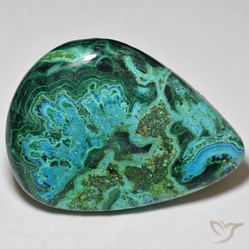 Crisocolla Multicolore naturale da 77.41 ct, Forma a pera, Opaco