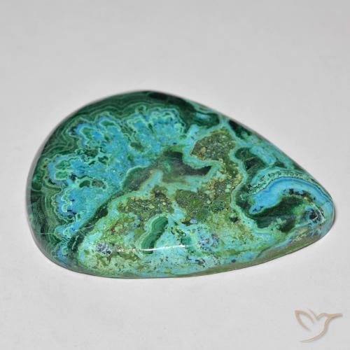 Crisocolla Multicolore naturale da 77.41 ct, Forma a pera, Opaco