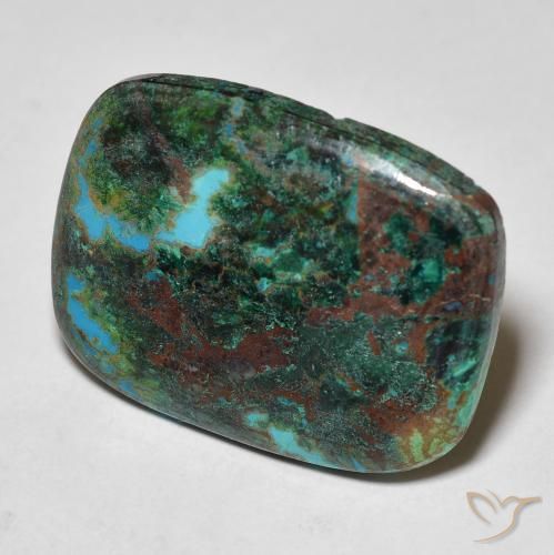 Crisocolla Multicolore naturale da 17.54 ct, Cuscino, Opaco