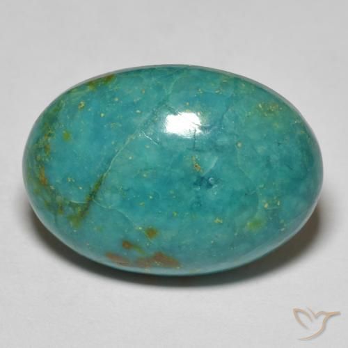 15.65ct Naturale Verde blu Crisocolla, Ovale, Opaco