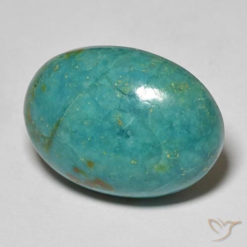 Crisocolla Verde blu naturale da 15.65 ct, Ovale, Opaco