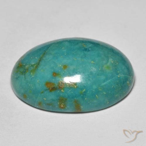 Crisocolla Verde blu naturale da 15.65 ct, Ovale, Opaco