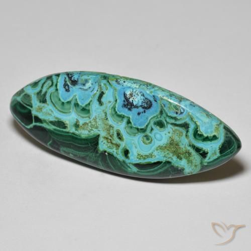 Crisocolla Multicolore naturale da 28.42 ct, Taglio marquise, Opaco