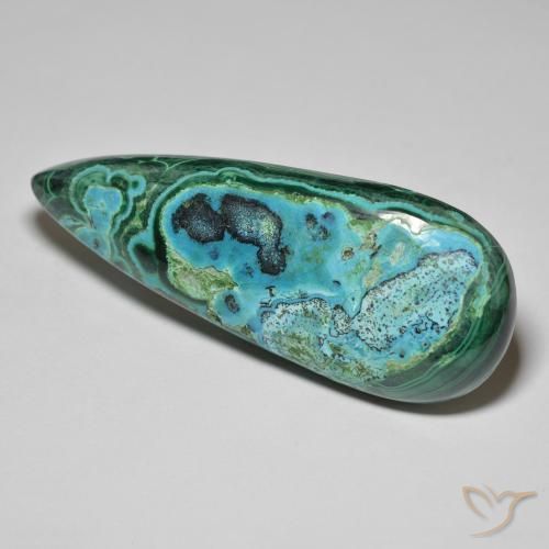 Crisocolla Multicolore naturale da 79.63 ct, Forma a pera, Opaco