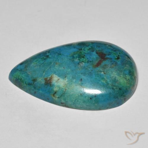 Crisocolla Multicolore naturale da 23.18 ct, Forma a pera, Opaco