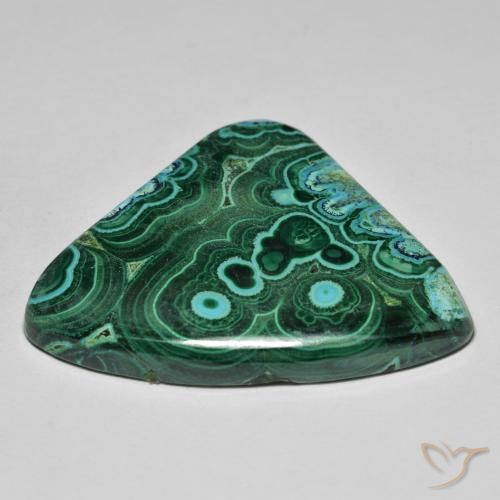 Crisocolla Multicolore naturale da 65.52 ct, Taglio trillion, Opaco