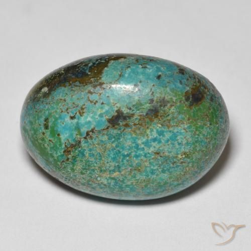 11.12ct Naturale Multicolore Crisocolla, Ovale, Opaco