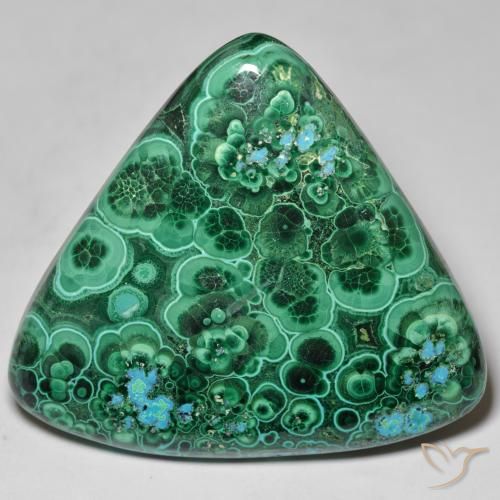 121.07ct Naturale Multicolore Crisocolla, Taglio trillion, Opaco