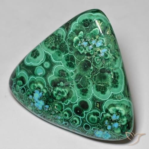 Crisocolla Multicolore naturale da 121.07 ct, Taglio trillion, Opaco