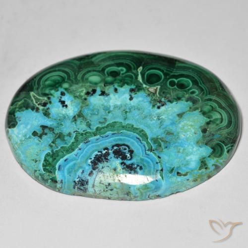 Crisocolla Multicolore naturale da 77.09 ct, Ovale, Opaco