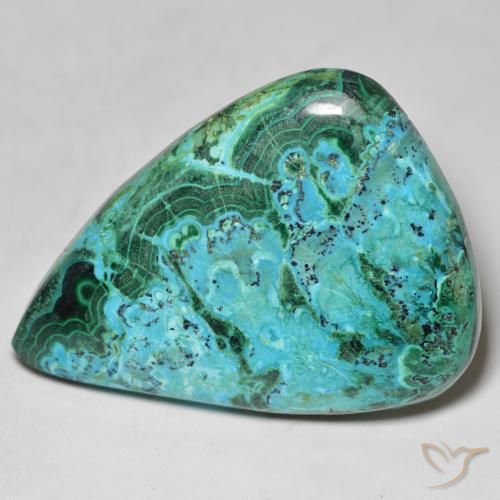 48.86ct Naturale Multicolore Crisocolla, Forma a pera, Opaco